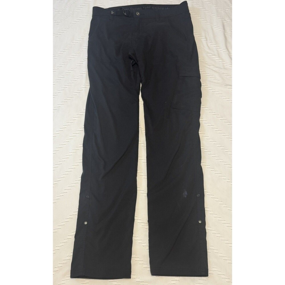 Prana Zion Pants II Stretch Men 30x34 Black Roll Up Hiking Outdoors Gorpcore